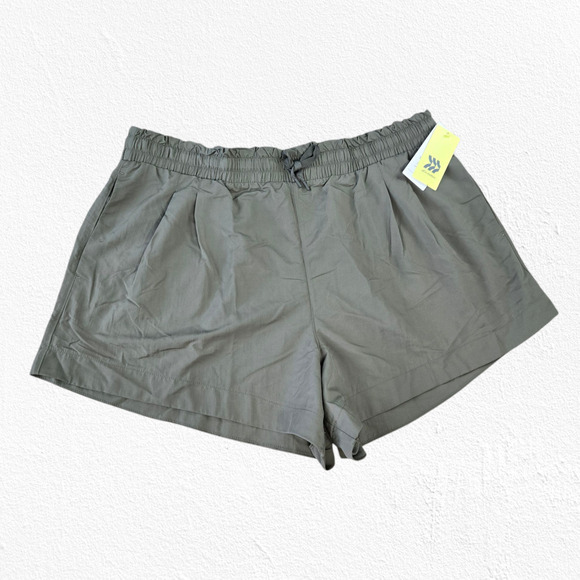 All in Motion Olive Green High Waisted UPF 50+ Active Running Shorts Size XXL - Picture 1 of 12